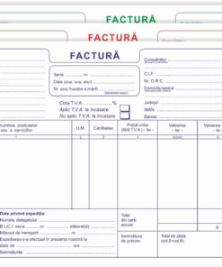 Factura Fiscala in 3 exemplare A5 carnet
