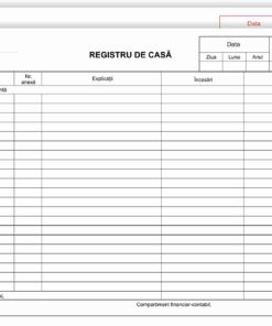 Registru de casa A4 carnet, autocopiativ (model 1)